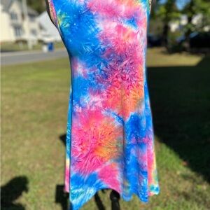 Vibrant Tie-Dye Sleeveless Dress